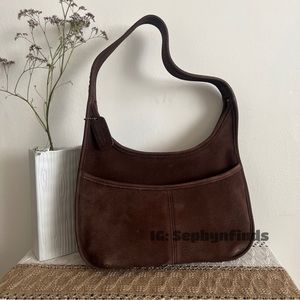 Vintage Coach Sonoma Nubuc Pocket Ergo Zip 4395 Chocolate Brow Leather Bag